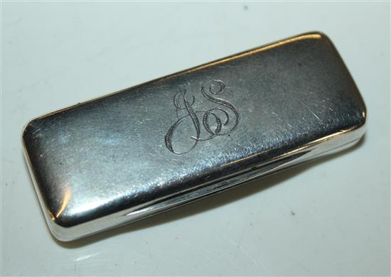 George III silver snuff box